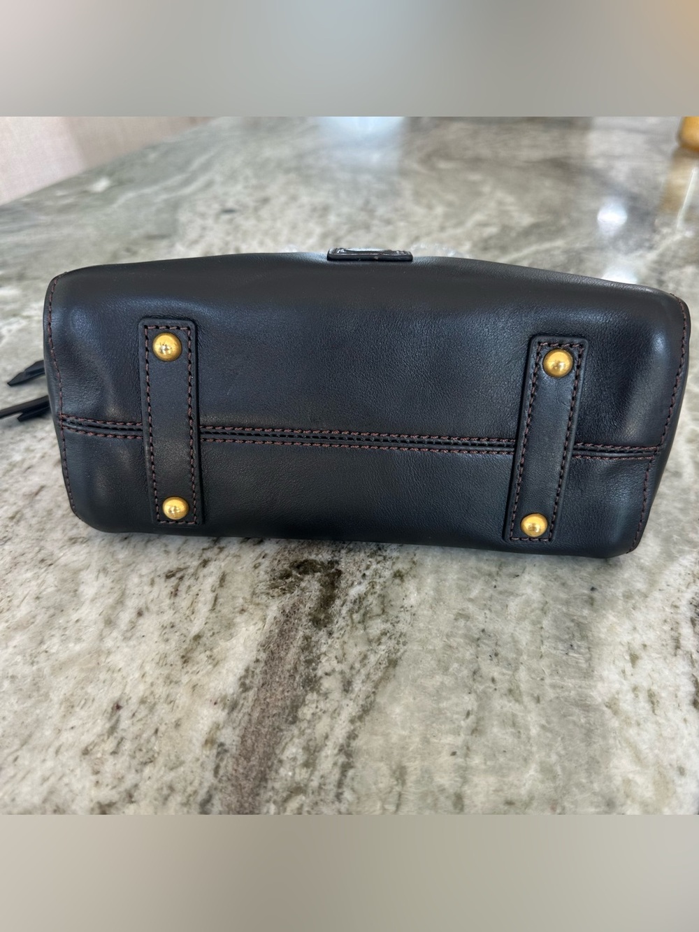 Dooney & Bourke Mini Cameron Crossbody Black Florentine Leather Satchel New - Picture 6 of 7